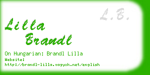 lilla brandl business card